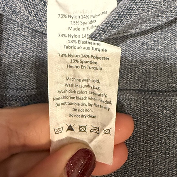 Alo Yoga High Waisted Moto Leggings Dark Storm Gray large - Picture 7 of 10